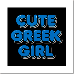 Cute Greek Girl Posters and Art